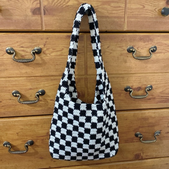 Handbags - Crochet checkered bag